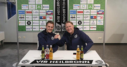 Sie entlasten künftig Chef Onur Celik beim VfR Heilbronn: Sportdirektor Alexander Thomas (links) und Matthias Leers, der Verantwortliche für den Bereich Marketing. Sie entlasten künftig Chef Onur Celik beim VfR Heilbronn: Sportdirektor Alexander Thomas (links) und Matthias Leers, der Verantwortliche für den Bereich Marketing.