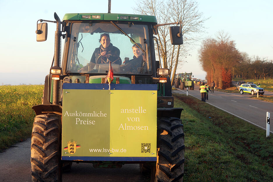 Der Verein Land schafft Verbindung hat zum Bauernprotest vor der Lidl-Zentrale in Bad Wimpfen aufgerufen.