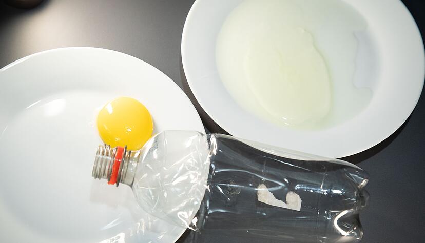 Fazit: Eigelb und Eiwei&szlig; sind schnell und sauber voneinander getrennt.