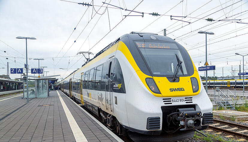 Regionalbahn der SWEG am Heilbronn Hauptbahnhof: Reisende Richtung Stuttgart müssen sich kommende Woche auf Probleme einstellen.