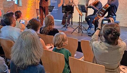 Erstklassige Musik: Das Kontinuum-Quartett gab im neuen Kultur-Schuppen in Sulzfeld einen Vorgeschmack.