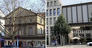Wo einst die Villa Hauck (links) stand, befindet sich heute das Heilbronner Bankhaus.