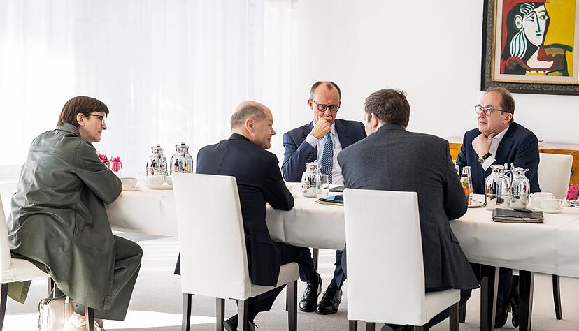 Treffen der Parteichefs im Kanzleramt. Treffen der Parteichefs im Kanzleramt.