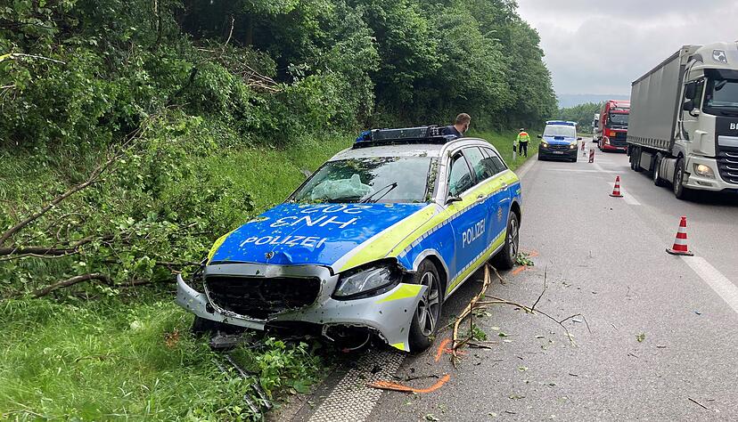 Aquaplaning-Unfall auf A6