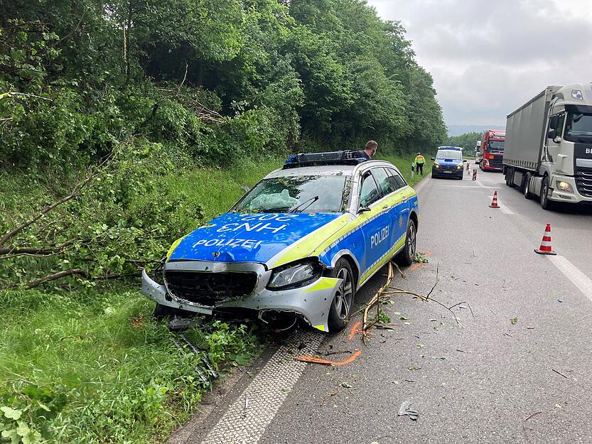 Aquaplaning-Unfall auf A6