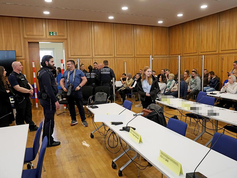 Raser-Prozess am Landgericht Heilbronn: Blick in den Gerichtssaal, kurz bevor das Urteil fällt.