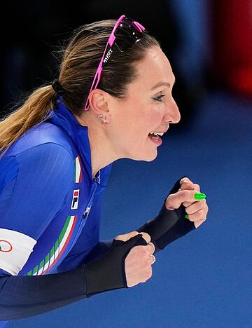 Die Italienerin Francesca Lollobrigida gewann &uuml;ber 5.000 Meter ihre zweite Goldmedaille bei diesen Spielen.