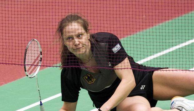 Juliane Schenk verlor im Endspiel gegen die Chinesin Li Xuerui . Foto: Toussaint Kluiters Juliane Schenk verlor im Endspiel gegen die Chinesin Li Xuerui . Foto: Toussaint Kluiters