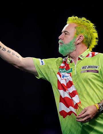 Peter Wright als Weihnachtsgrinch.