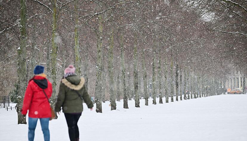 Gebetsweise f&auml;llt immer wieder Schnee.