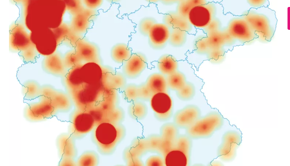Eine Live-St&ouml;rungskarte zeigt, welche Regionen in Deutschland von der Telekom-St&ouml;rung betroffen sind.