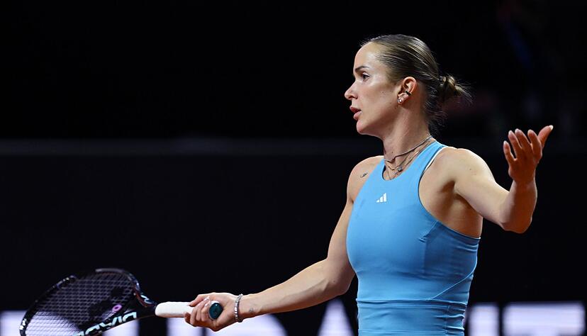 Jelina Switolina kam nach einem Fehlstart zur&uuml;ck, musste sich aber im dritten Satz geschlagen geben.