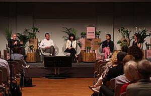 Wie gelingt es, dass Mobilität kein Albtraum ist? Darüber diskutierten Moderator Lou Zacharilla (von links), Joost Helms, Idoia Postigo, Sylvie Römer und Barbara Houessinon-Junger.