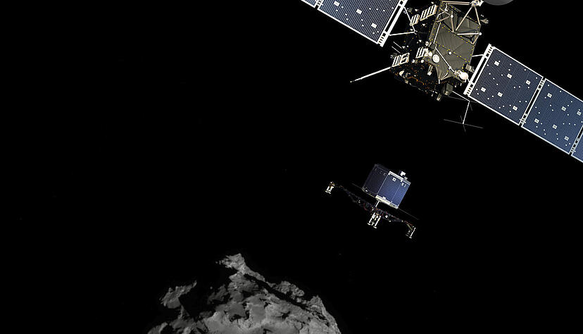 Die Rosetta-Sonde, die zu einem Kometen flog, war mit Solarzellen aus Heilbronner Fertigung bestückt. Die Rosetta-Sonde, die zu einem Kometen flog, war mit Solarzellen aus Heilbronner Fertigung bestückt.