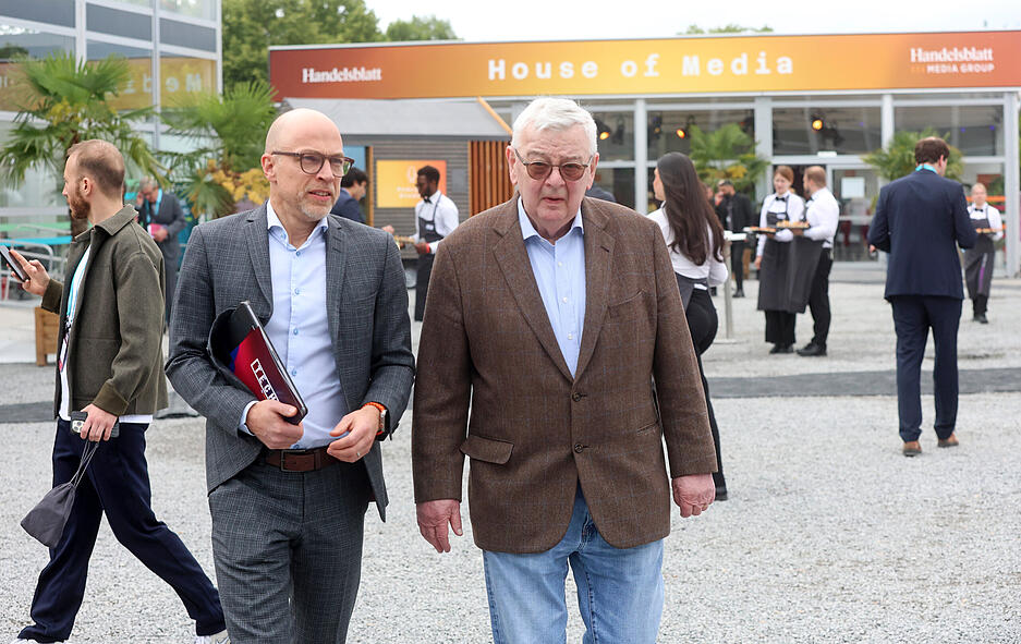 KI-Konferenz Tech in Heilbronn eröffnet – unter anderem mit Joschka Fischer (rechts).
