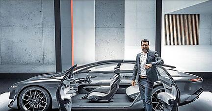 Die futuristische Studie Grand Sphere Concept ist das Vorbild für den elektrischen Nachfolger des Flaggschiffs A8 aus Neckarsulm.