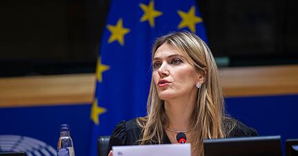 Die Vizepr&auml;sidentin des Europ&auml;ischen Parlaments, Eva Kaili, in&nbsp;Br&uuml;ssel.