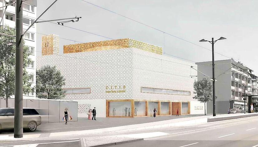Der Entwurf der Vorarlberger Architekten Bernardo Bader gewinnt 2014 den Architekturwettbewerb für den Moschee-Neubau an der Weinsberger Straße. Von Anfang an sind Gewerbe- und Kulturzentrum fester Bestandteil des Projekts.