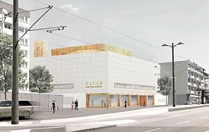 Der Entwurf der Vorarlberger Architekten Bernardo Bader gewinnt 2014 den Architekturwettbewerb für den Moschee-Neubau an der Weinsberger Straße. Von Anfang an sind Gewerbe- und Kulturzentrum fester Bestandteil des Projekts. Der Entwurf der Vorarlberger Architekten Bernardo Bader gewinnt 2014 den Architekturwettbewerb für den Moschee-Neubau an der Weinsberger Straße. Von Anfang an sind Gewerbe- und Kulturzentrum fester Bestandteil des Projekts.