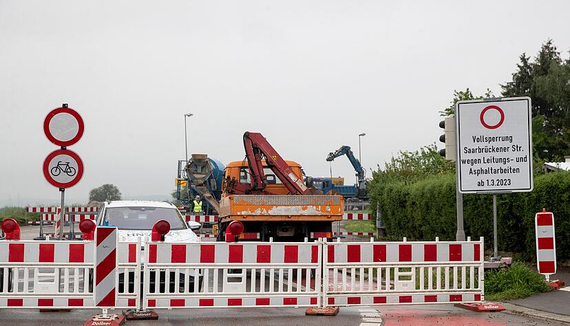 Die Saarbrückener Straße war zwischen Böckingen und Frankenbach für Monate gesperrt.