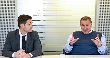 Interview mit Björn Steinbach und Klaus Holaschke, Gemeindetag, zu allem, was die Kommunen bewegtFoto: Kunz, Christiana Interview mit Björn Steinbach und Klaus Holaschke, Gemeindetag, zu allem, was die Kommunen bewegtFoto: Kunz, Christiana