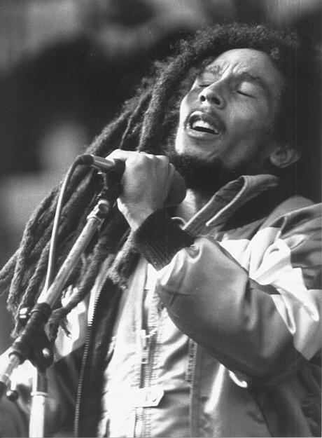 Eine Aufnahme Marleys aus dem Jahr 1980 bei einem Konzert in M&uuml;nchen.