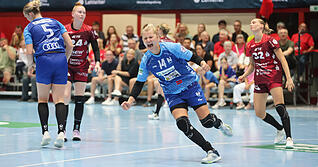 Gegen die HSG Bensheim/Auerbach hatte die Sport-Union Neckarsulm, hier mit Neuzugang Kamila Kordovská, beim ersten Heimspiel der Saison nur zeitweise Grund zur Freude. Das soll ich am Samstag gegen den Buxtehuder SV ändern.