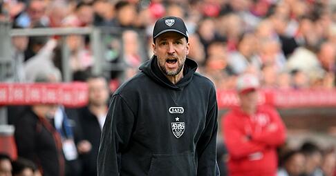 Trainer Sebastian Hoeneß vom VfB Stuttgart. Trainer Sebastian Hoeneß vom VfB Stuttgart.