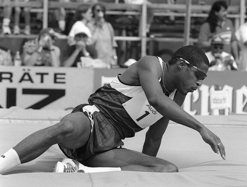 Javier Sotomayor beim Hochsprung Meeting 1998.