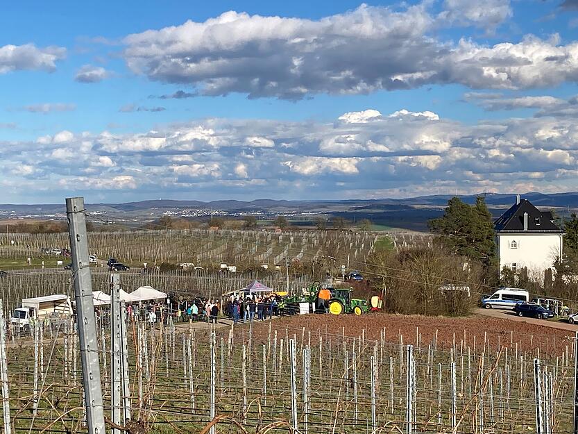 Mehr als 350 Traktoren werden beim Bauernprotest am Cleebronner Michaelsberg erwartet.
