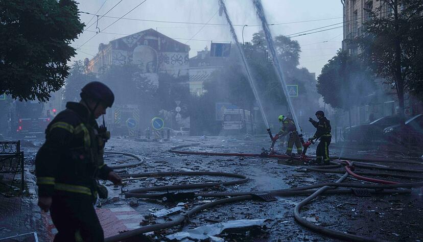 Russland &uuml;berzog Kiew in der Nacht wieder mit schweren Angriffen.