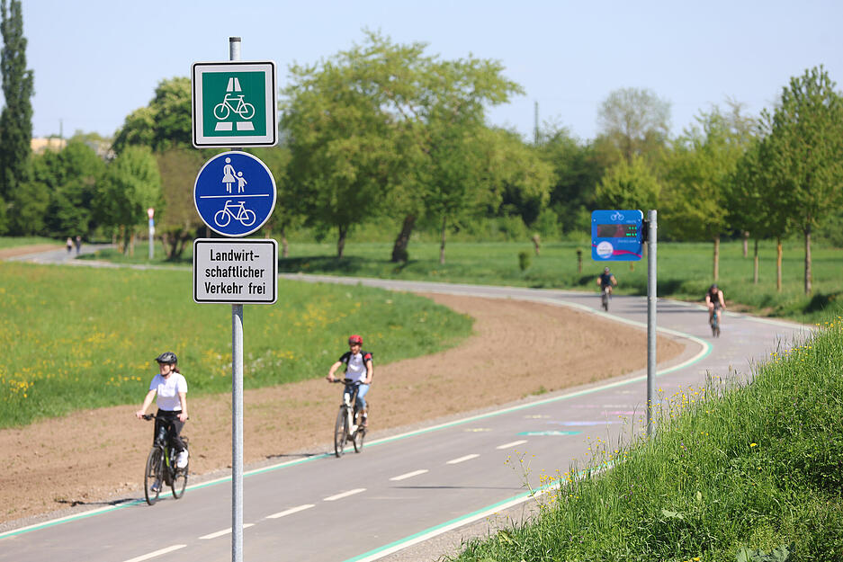 Die auserkorene Trasse folgt dabei weitgehend bestehenden Radwegen und f&uuml;hrt gegen&uuml;ber von Bad Friedrichshall und Neckarsulm auf der Neckarinsel westlich des schiffbaren Kanals entlang.