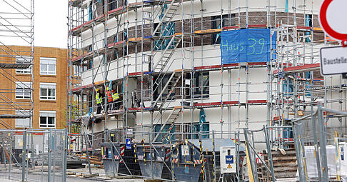 Der Wohnungsbau in Heilbronn - im Bild ein Bau im Stadtquartier Hochgelegen - muss sich weiterhin auf kleinere Wohnungen konzentrieren.
