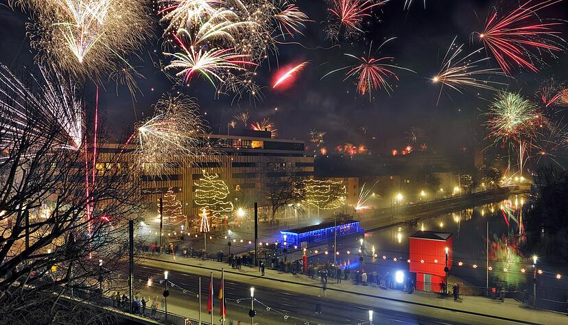 So bunt begr&uuml;&szlig;ten die Heilbronner 2020 das neue Jahr. Foto: Archiv/Mugler