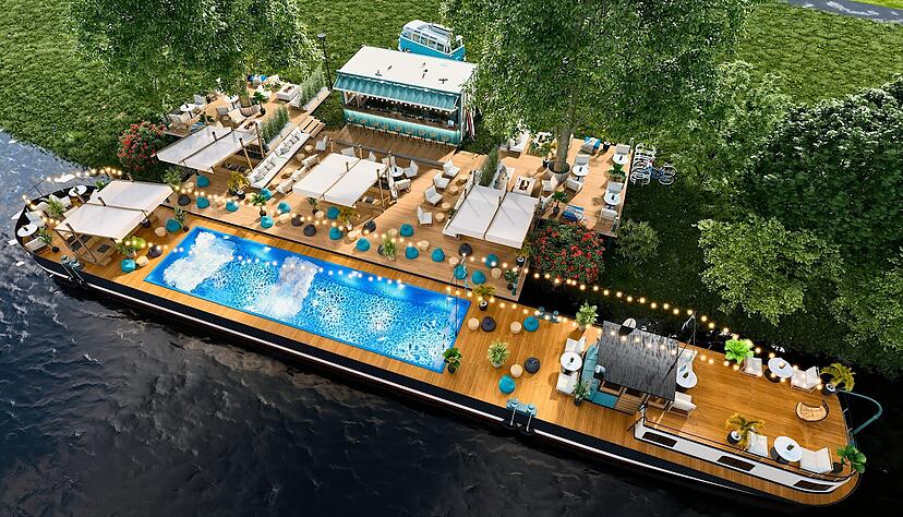 So k&ouml;nnte eine dauerhafte Surfwelle am Neckar nach Vorstellungen der Stadtinitiative aussehen.