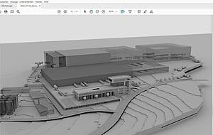 Graues Modell einer goldenen Zukunft: Mit Hochregallager, Logistikhalle und Verwaltungsgeb&auml;ude will sich Sch&auml;fer und Peters in Neuenstein ansiedeln.
Visualisierung: Planb&uuml;ro