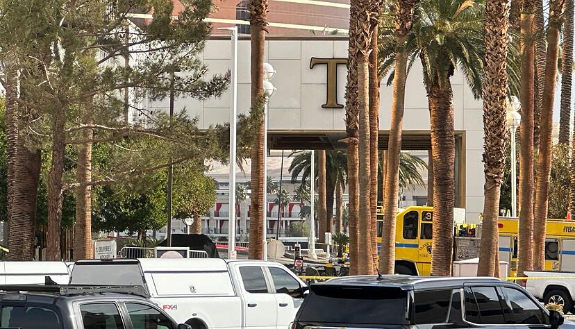 Vor dem Trump International Hotel in Las Vegas.