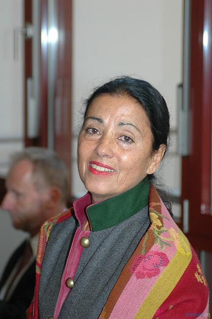 Carmen Würth 2006 bei der Eröffneung des Würzburrger Baus des Anne-Aophie Hotels in Künzelsau.