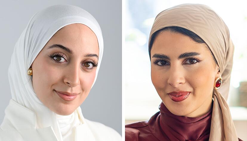 B&uuml;sra Sayed (l) und Amina Ben Bouzid wollen &laquo;Miss Germany&raquo; werden.