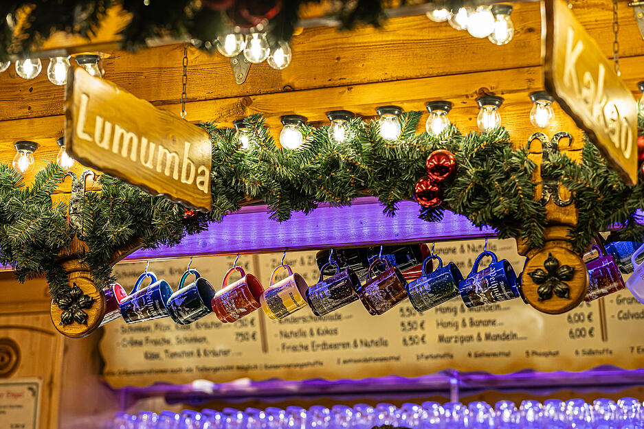 Auch das umstrittene Getränk Lumumba wird auf dem Weihnachtsmarkt angeboten. In Heilbronn wurde es mittlerweile umbenannt.