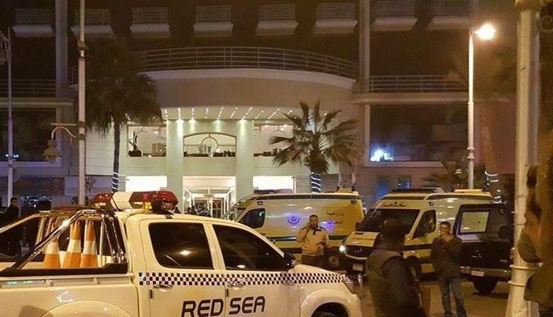 Sicherheitskräfte vor dem Hotel. Foto: Stringer Sicherheitskräfte vor dem Hotel. Foto: Stringer