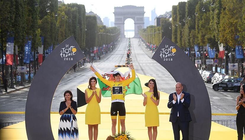 Sein größter Erfolg: Geraint Thomas gewann 2018 die Tour de France. (Archivbild)