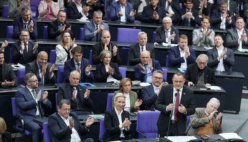 Die AfD-Bundestagsfraktion ist im Vergleich zum Bundestag vor der Neuwahl im Februar 2025 ungef&auml;hr um das Doppelte angewachsen. (Archivbild)