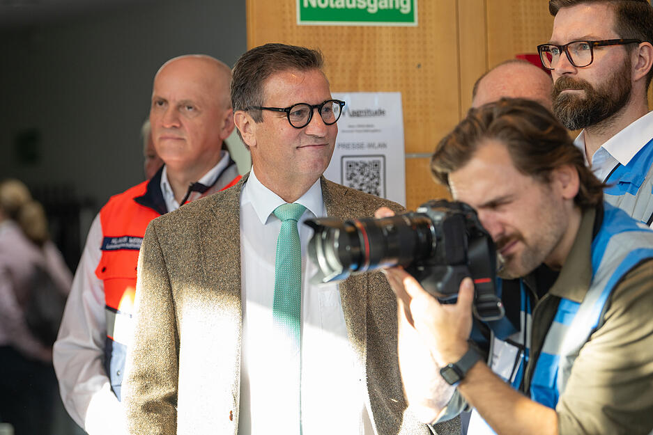 Die Presse begleitete die Übung.