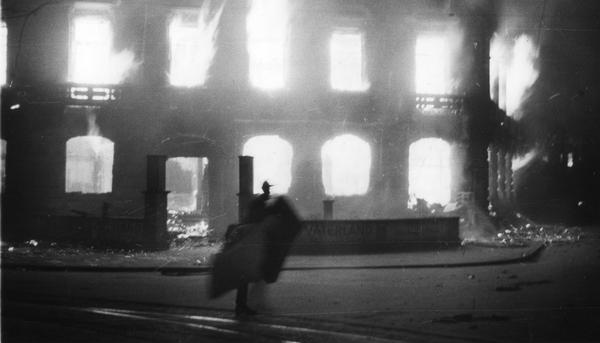 Hotel Central am Bahnhof. Ab 19.18 Uhr fallen in 37 Minuten tonnenweise Bomben auf Heilbronner Stadtgebiet.