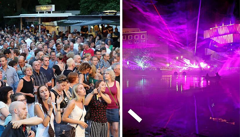 Weil sich das Böckinger Seefest (links) an drei Tagen mit dem Heilbronner Lichterfest überlappt hätte, zog die Gartenlaube die Reißleine. Weil sich das Böckinger Seefest (links) an drei Tagen mit dem Heilbronner Lichterfest überlappt hätte, zog die Gartenlaube die Reißleine.