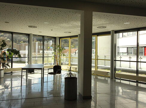 Hier im K&uuml;nzelsauer Krankenhaus k&ouml;nnte ein Inklusionscaf&eacute; entstehen.