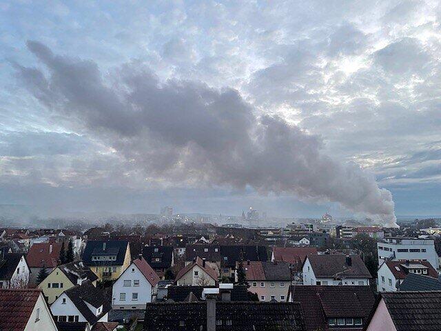 Die Rauchwolke war weithin sichtbar