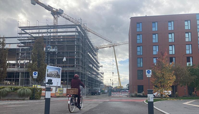 Baustelle für Josef-Schwarz-Schule im Neckarbogen.