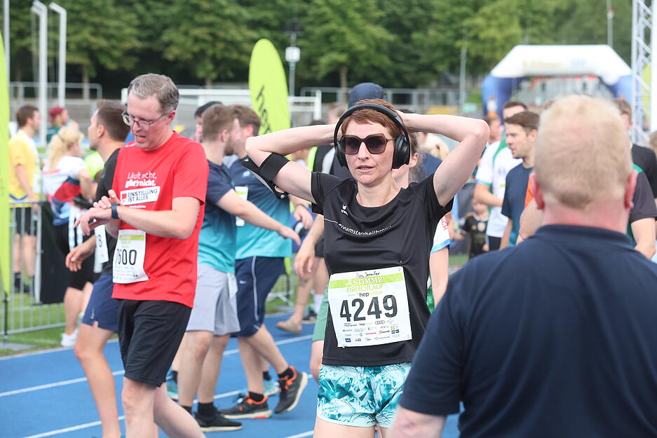 Impressionen vom Zieleinlauf im Heilbronner Frankenstadion.